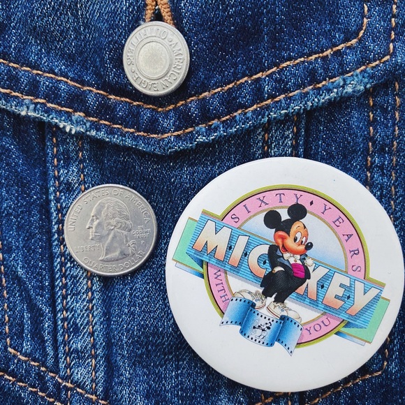 Vintage Mickey Button - Picture 3 of 3